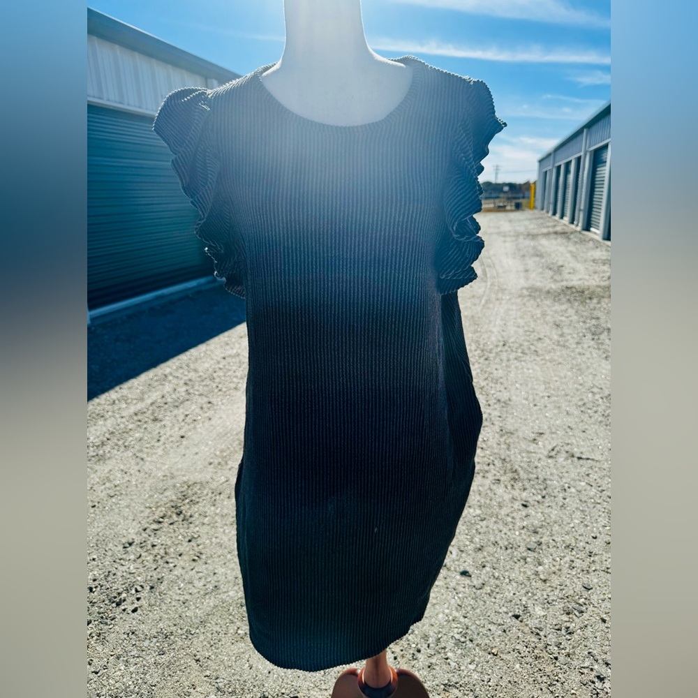 Jade by Jane | Ribbed Ruffle Sleeve Dress Effortless, Chic & Comfy